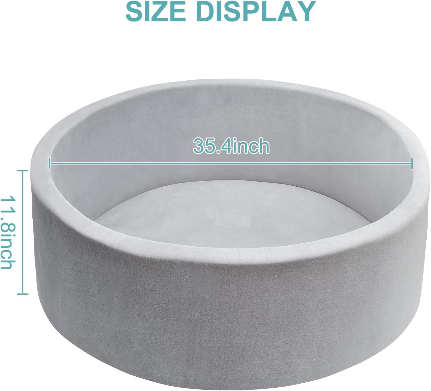 Airwitty Ball Pit with 2Pcs Covers- Fun Santa, Sleigh, Coming down Chimney & Leaving Presents. Soft, Thick Foam, Machine Washable (Balls Not Included) , Anti-Wrinkle for Babies(Gray + Blue Christmas)