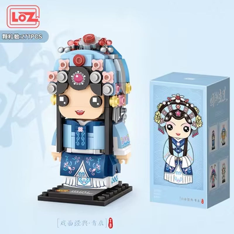New Arrive LOZ Building Blocks Toys Peking Opera Character National Quintessence Assembly Toys for Children Christmas Gift