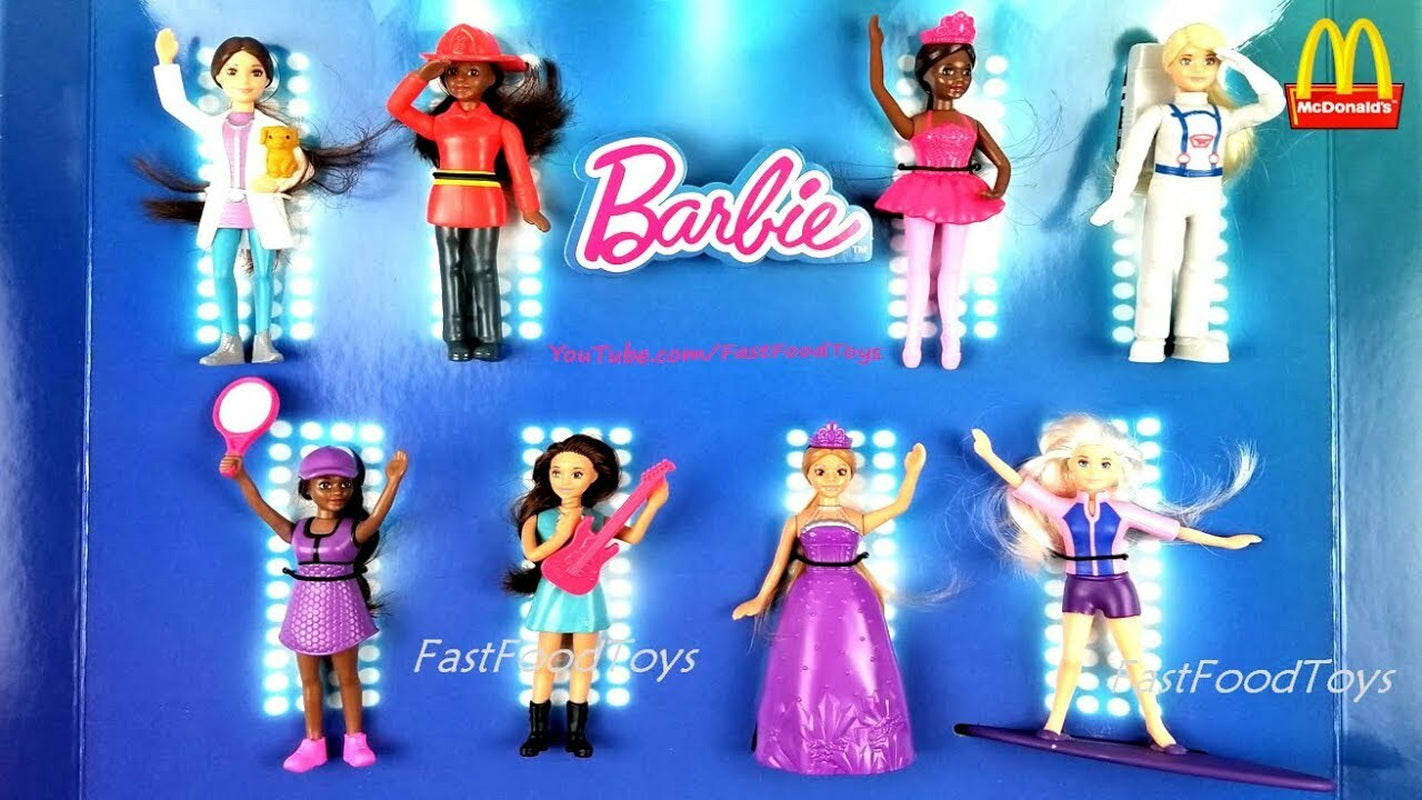 2019 Mcdonald'S Hot Wheels Barbie HAPPY MEAL TOYS Choose Character Complete Set