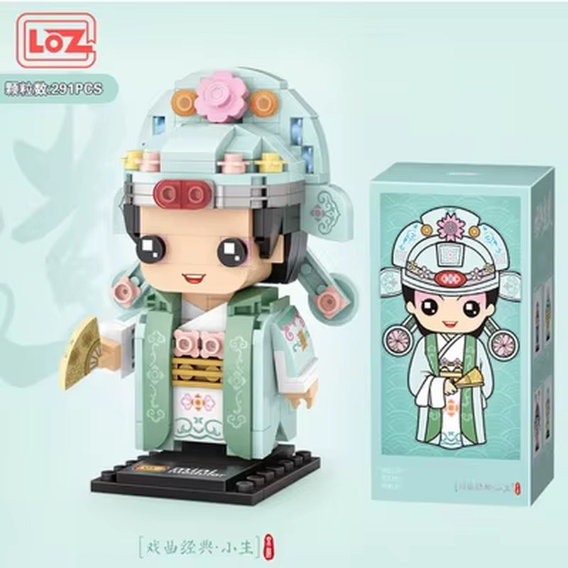 New Arrive LOZ Building Blocks Toys Peking Opera Character National Quintessence Assembly Toys for Children Christmas Gift