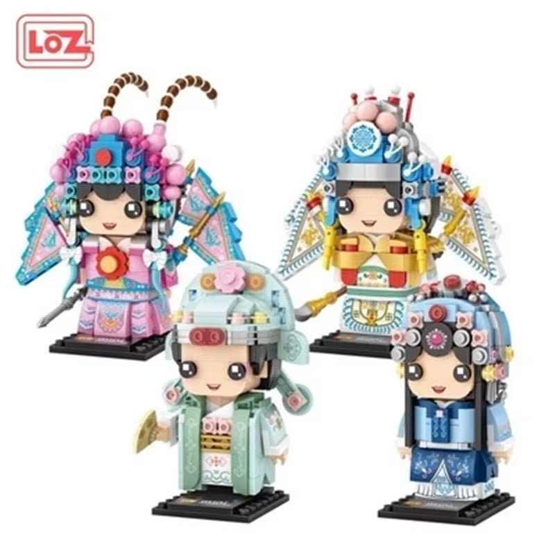 New Arrive LOZ Building Blocks Toys Peking Opera Character National Quintessence Assembly Toys for Children Christmas Gift