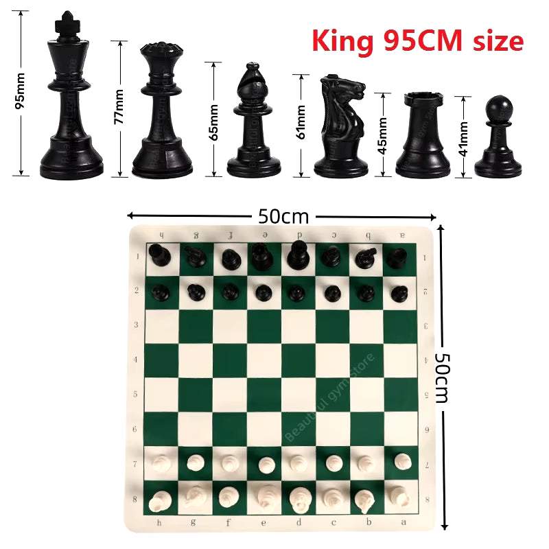 65/75/95Mm Chess Pieces Adult Children Chess Intellectual Toys Plastic Chess Character Championship Game Toys