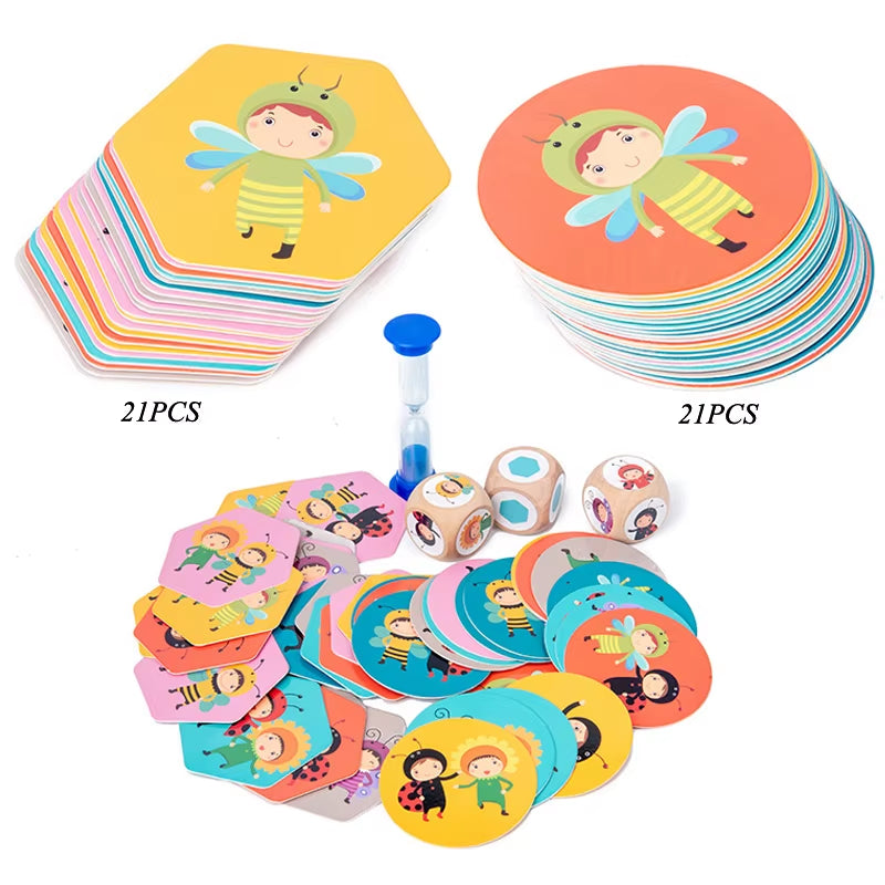 Logic Game Children Matching Toys Character Pattern Color Matching Board Games Memory Concentration Training Educational Toys