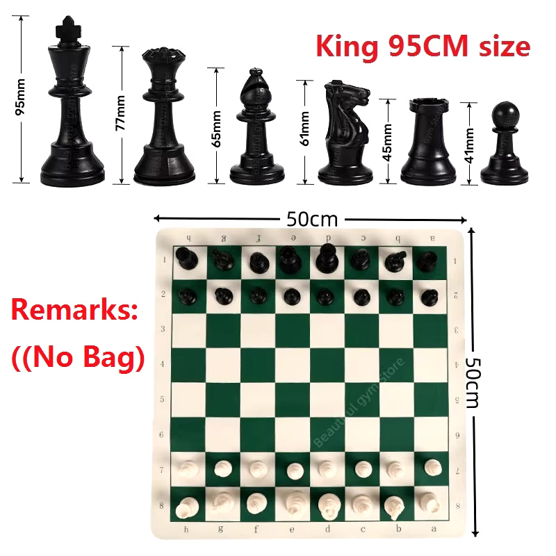 65/75/95Mm Chess Pieces Adult Children Chess Intellectual Toys Plastic Chess Character Championship Game Toys