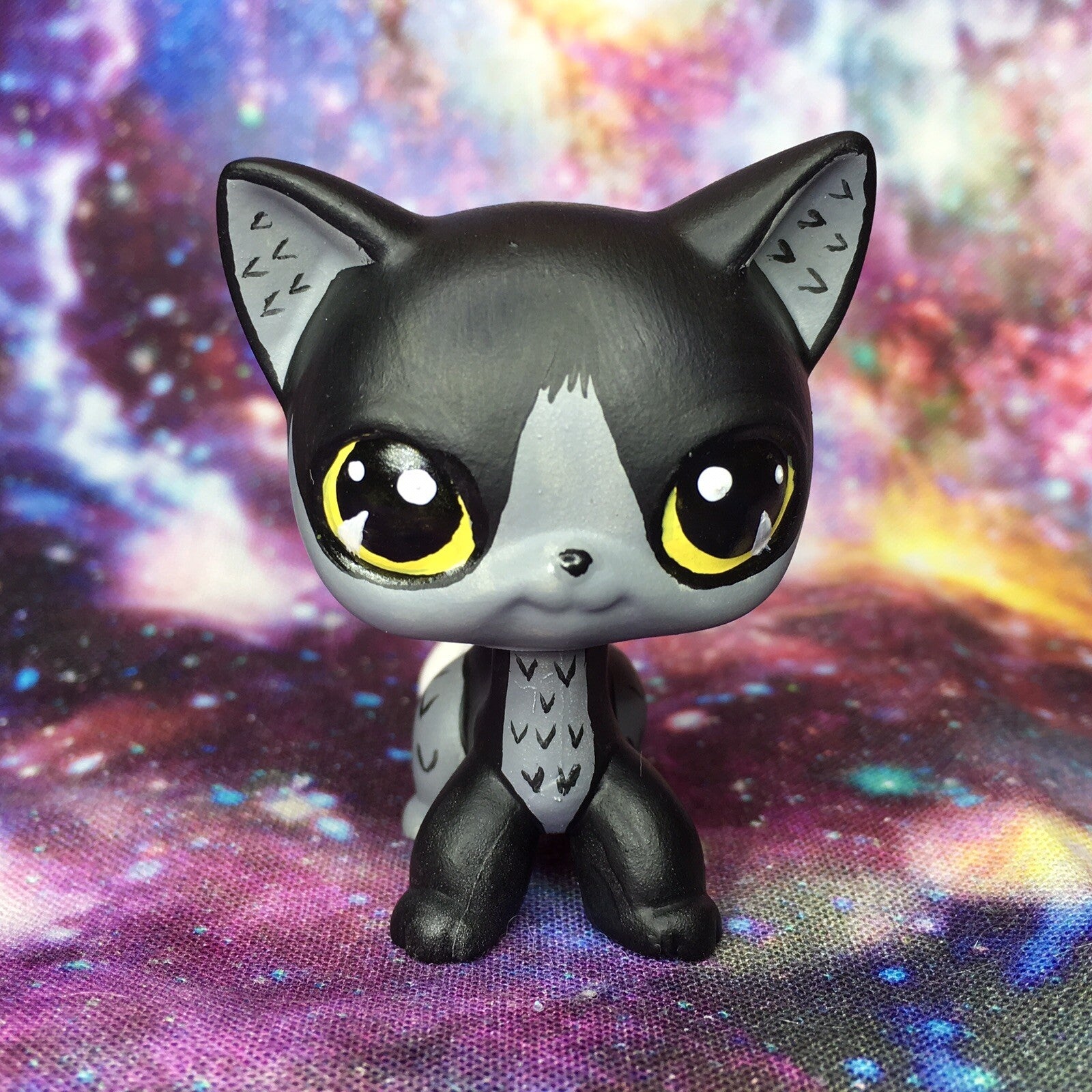 Toys Mini Pet Shop, Short Hair, Cat, Ooak Custom, Hand Painted,