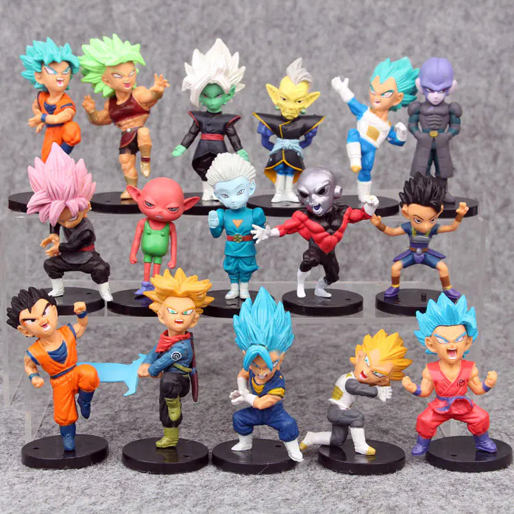 Dragon Ball Super Saiyan Action Figures Set (16 Models)