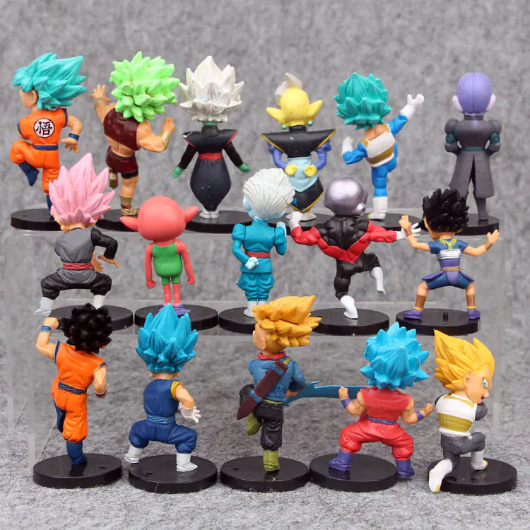 Dragon Ball Super Saiyan Action Figures Set (16 Models)