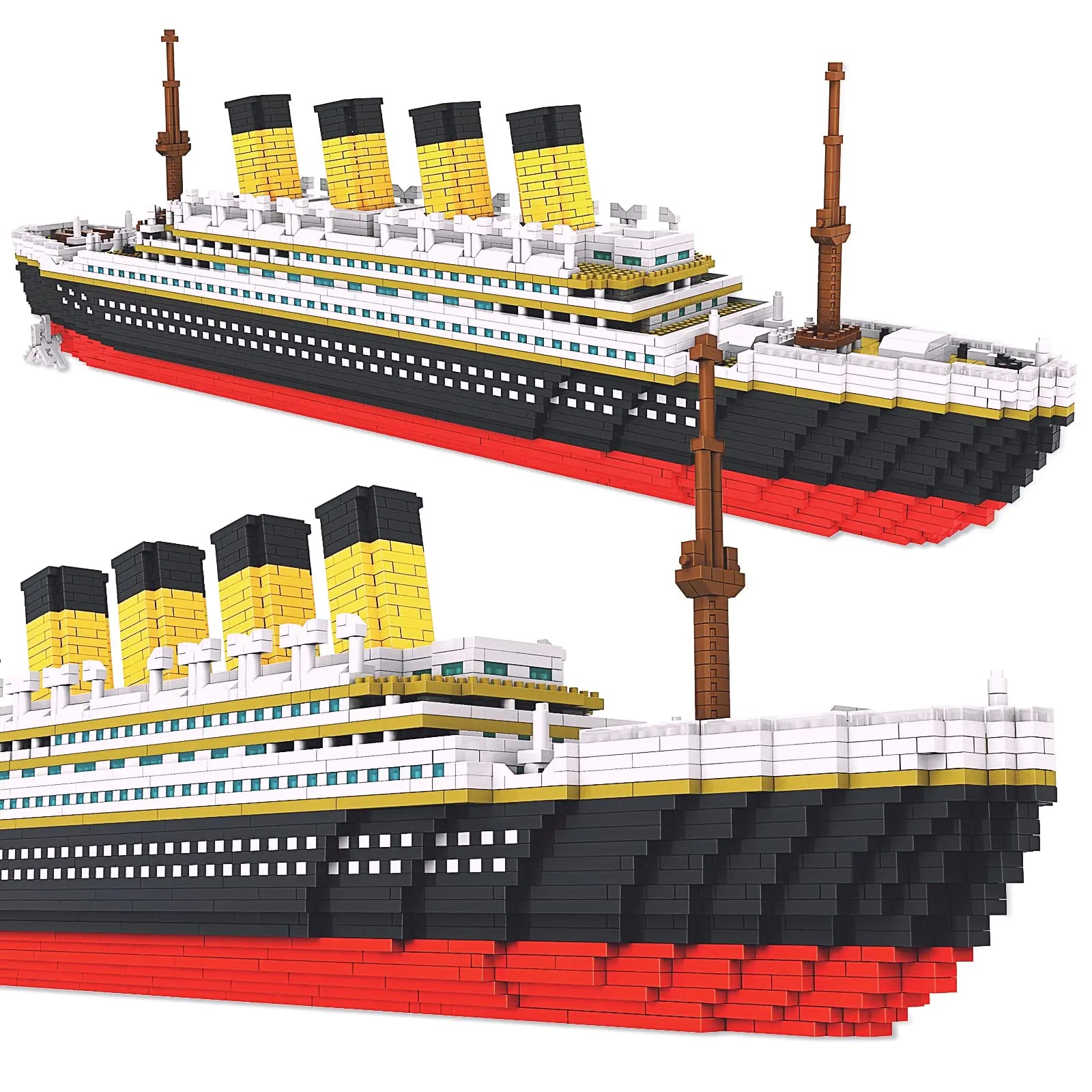 3800+ PCS Micro Blocks Titanic Model Building Set Mini Building Bricks Titanic Toy Ship Block 3D Puzzle Sets DIY Educational Toys Gift for Adults and Kids Age 8+